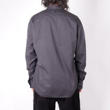 L/S Open Collar Cotton Shirt Black