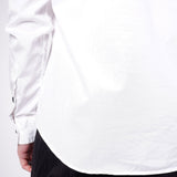 L/S Open Collar Cotton Shirt White