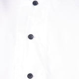 L/S Open Collar Cotton Shirt White