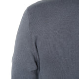 Linen/Cotton Mix Round Neck L/S T-Shirt Navy