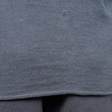 Linen/Cotton Mix Round Neck L/S T-Shirt Navy