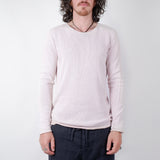 L/S Cashmere/Cotton Mix T-Shirt Pink