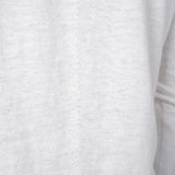 Linen/Cotton Mix Round Neck L/S T-Shirt Cream