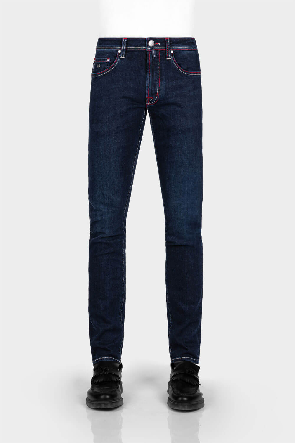 Leonardo Zip Stretch Jean Dark Blue