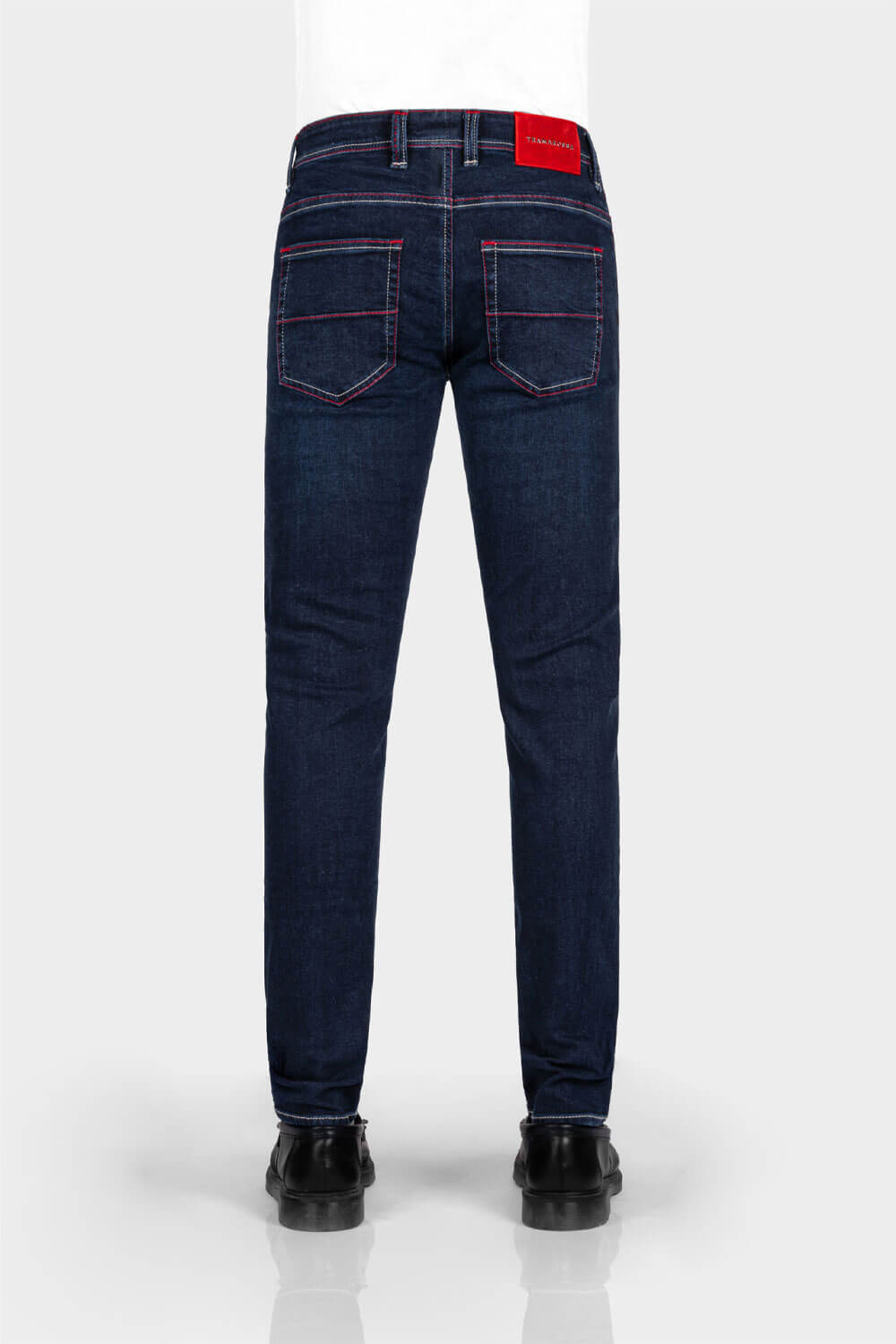 Leonardo Zip Stretch Jean Dark Blue