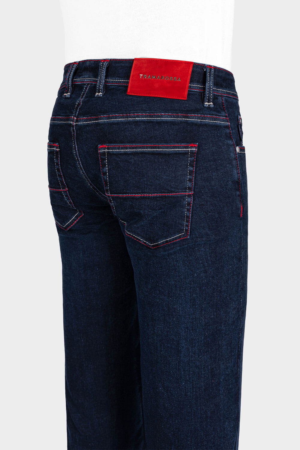 Leonardo Zip Stretch Jean Dark Blue