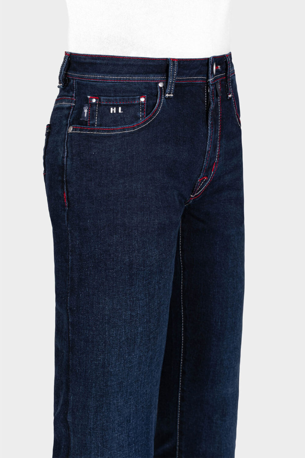 Leonardo Zip Stretch Jean Dark Blue