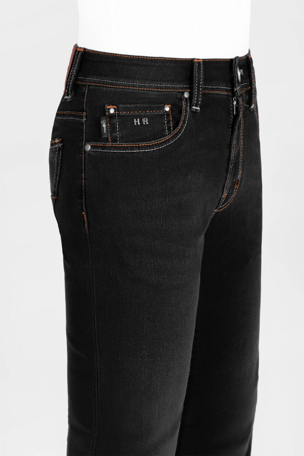 Michelangelo Zip Stretch Jean Washed Black