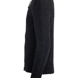 Lana/Virgin Wool Zip-Up Cardigan Black