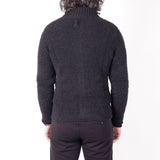 Lana/Virgin Wool Zip-Up Cardigan Black