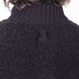 Lana/Virgin Wool Zip-Up Cardigan Black