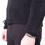 Lana/Virgin Wool Zip-Up Cardigan Black