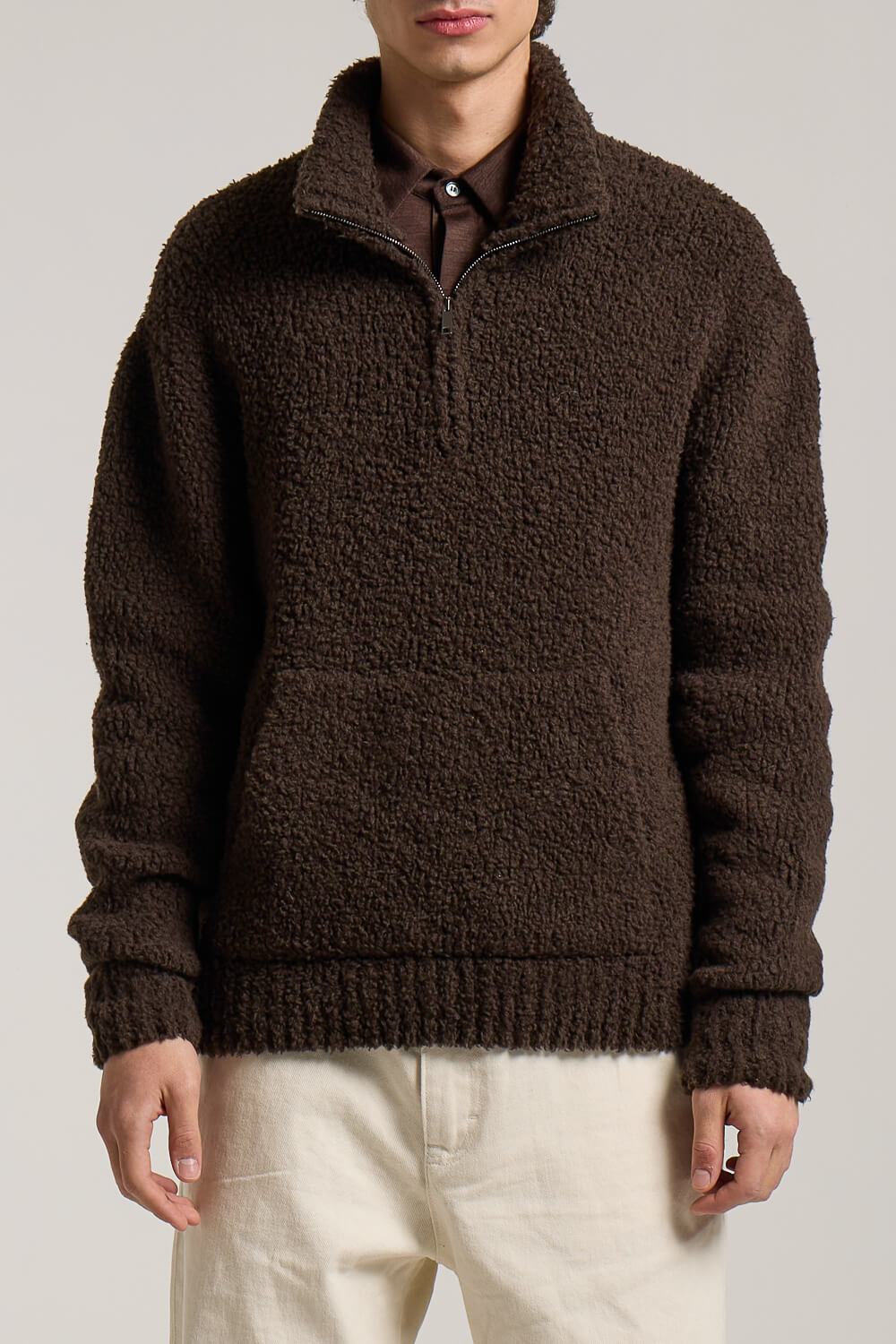 Lana Wool Teddie Sweater Brown