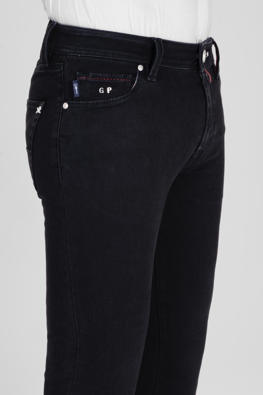 Leonardo Zip SS Jeans Black