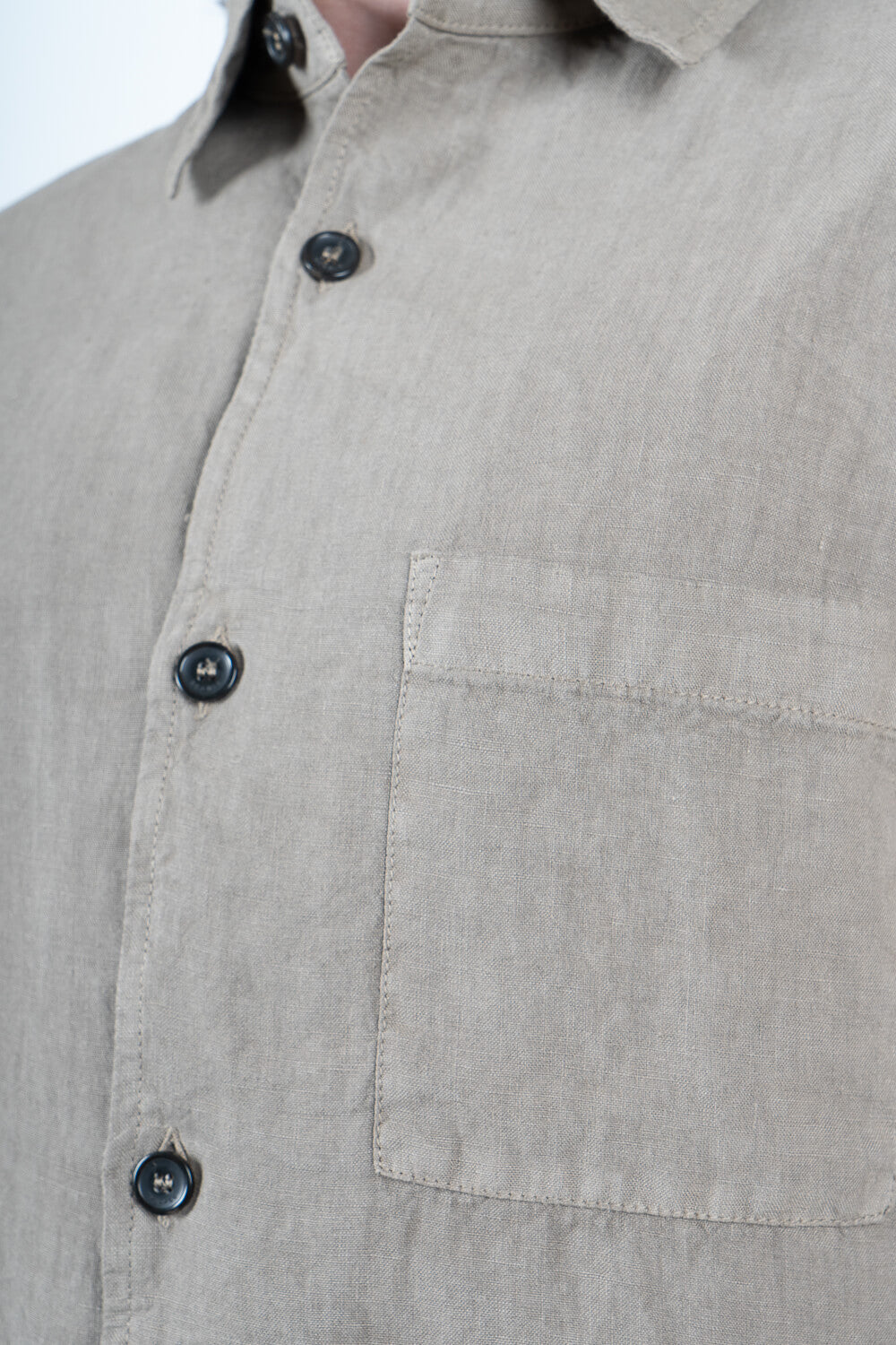 Leroy Italian Linen Overshirt Sand