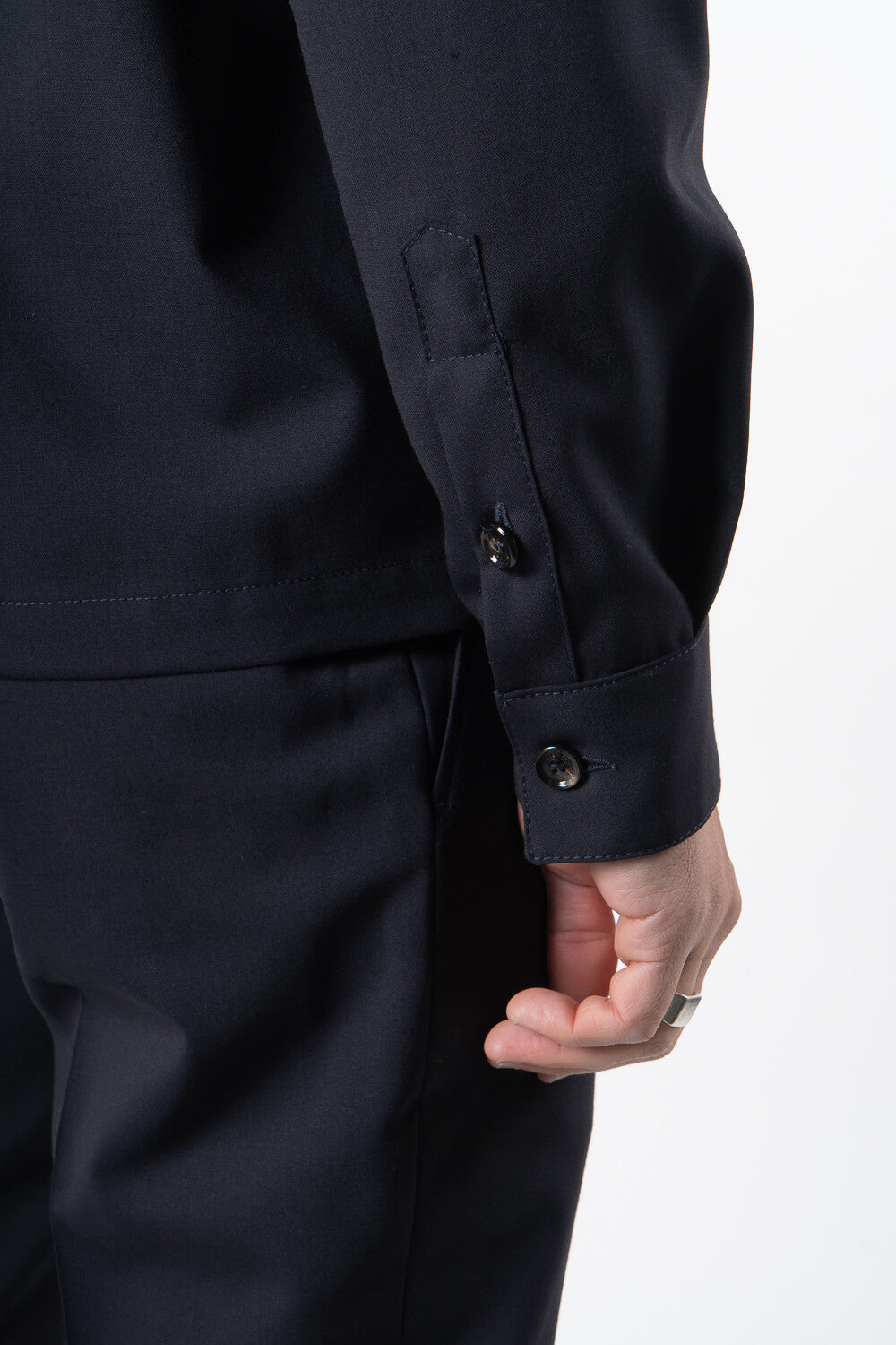 Leroy Pocket Detail Button-Up Shirt Navy