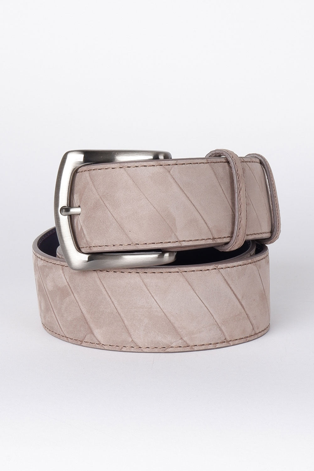 Linear Design Fiba Belt Taupe