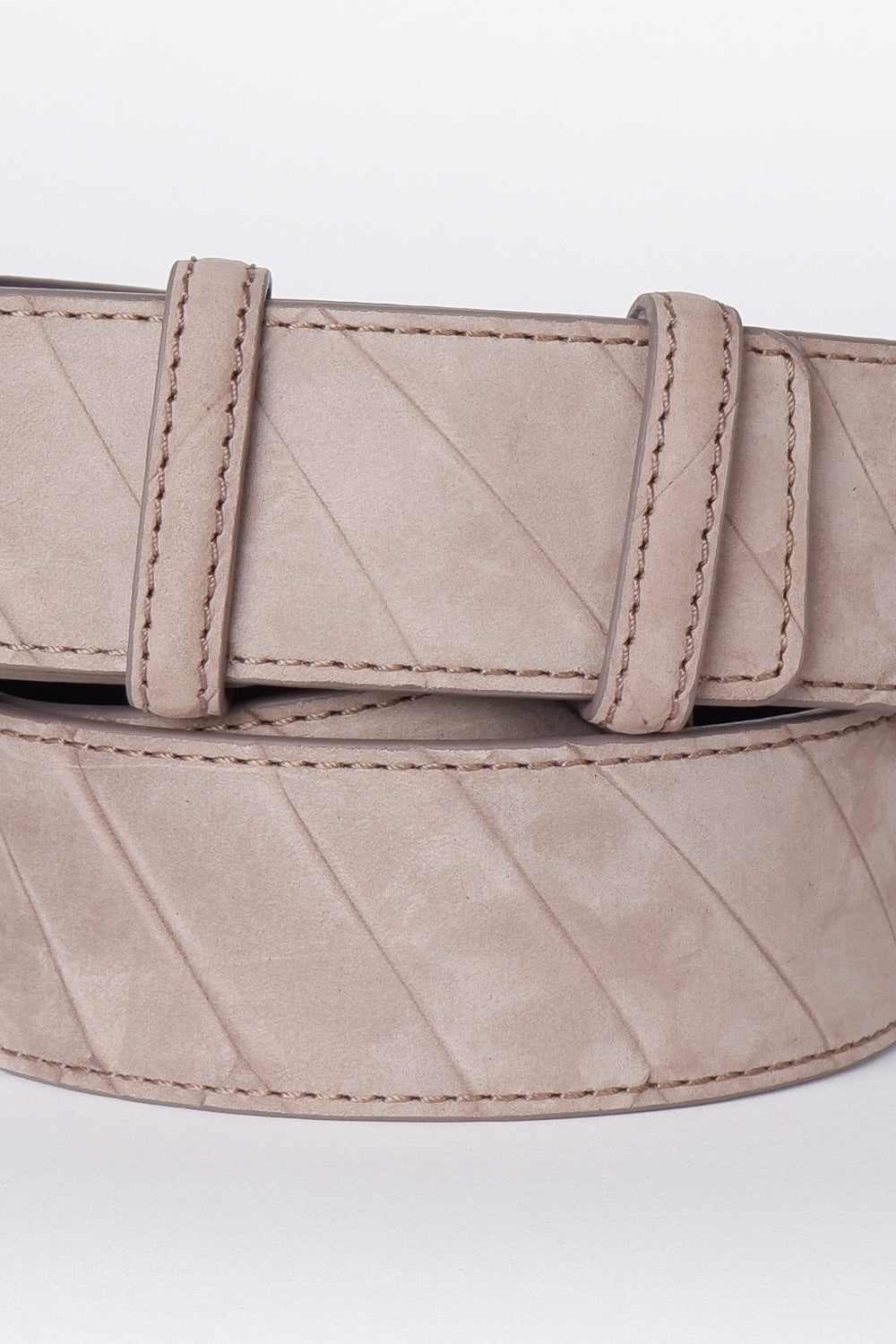 Linear Design Fiba Belt Taupe