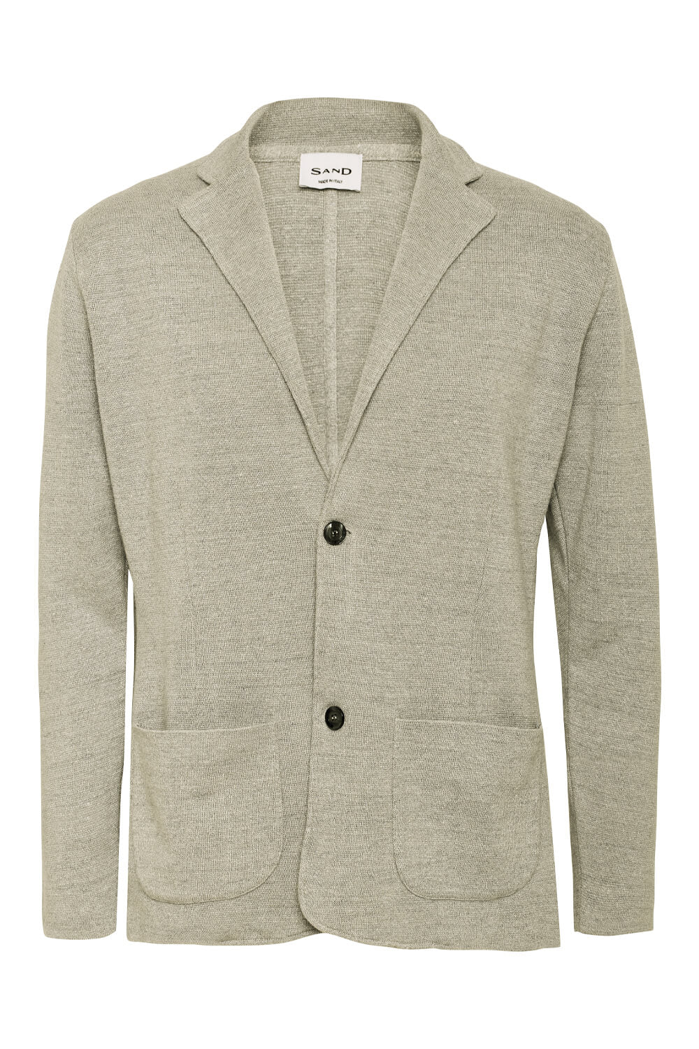 Linen Cotton Blend Button-Up Cardigan Sand