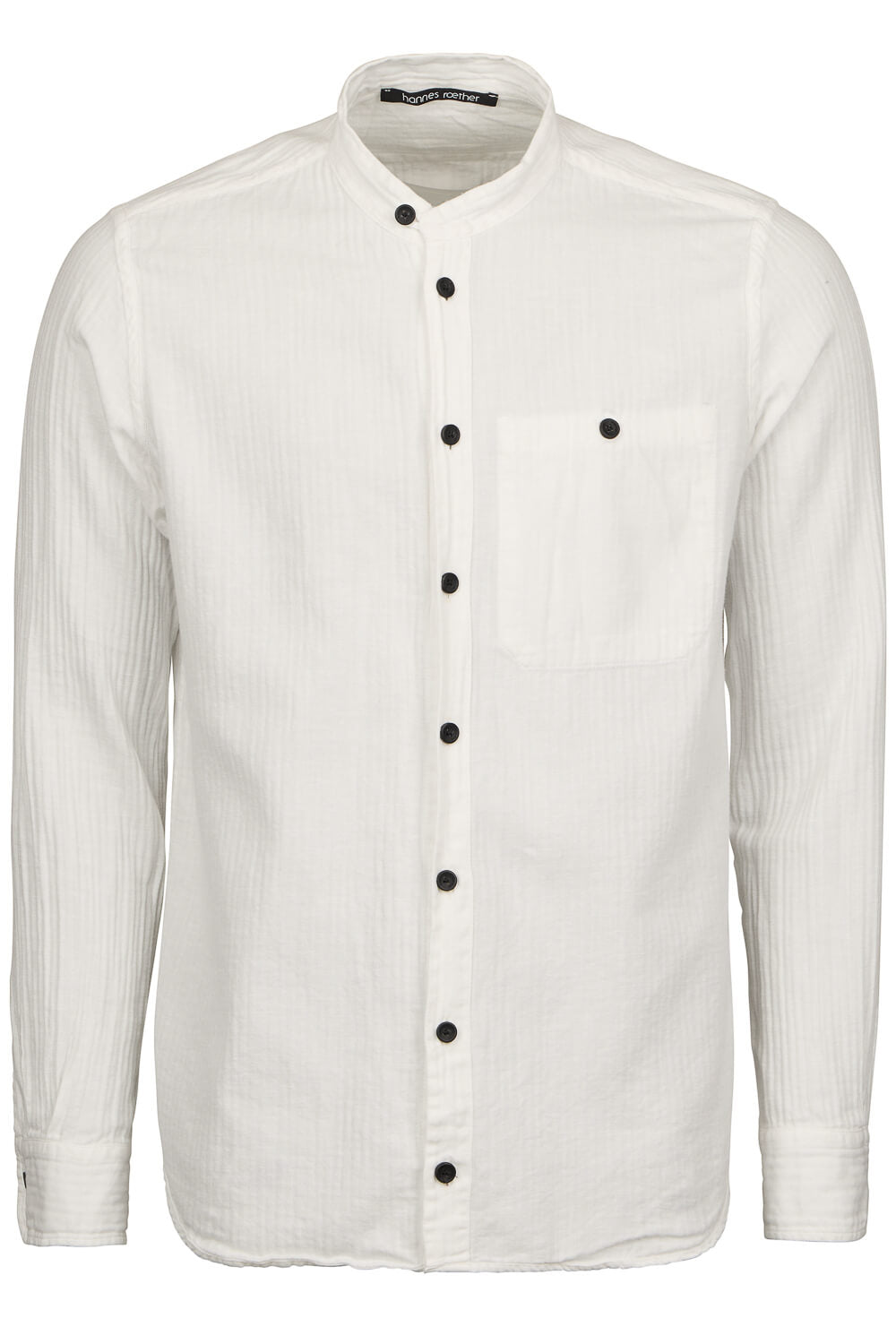 Linen/Cotton Front Button Detail Shirt White