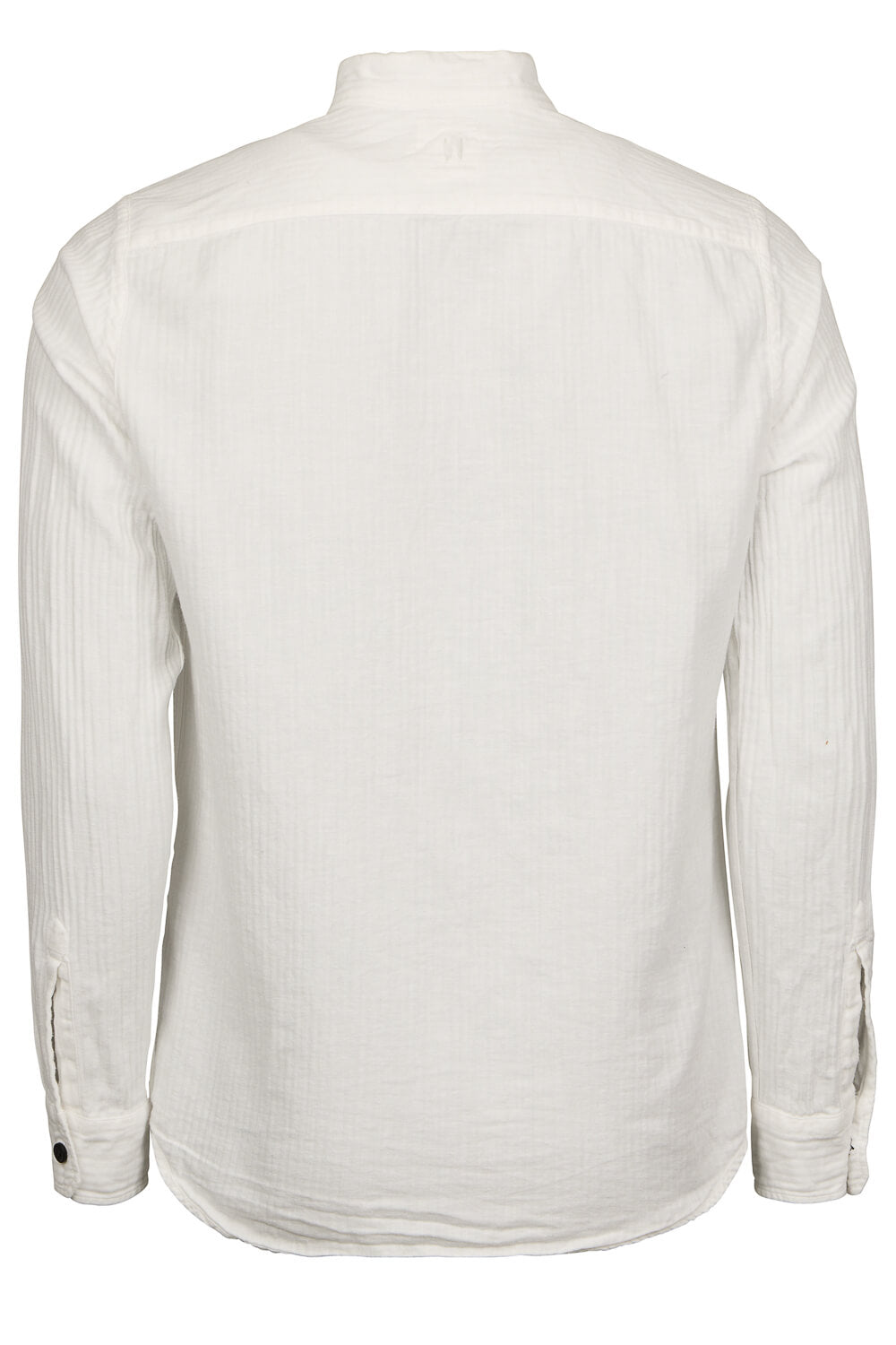 Linen/Cotton Front Button Detail Shirt White