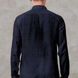 Linen Shirt W/ Patch Pocket Blue