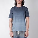 Linen Faded Design T-Shirt Blue