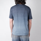 Linen Faded Design T-Shirt Blue