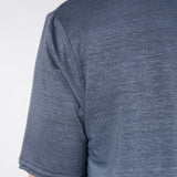 Linen Faded Design T-Shirt Blue