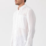 Linen Shirt W/ Patch Pocket White