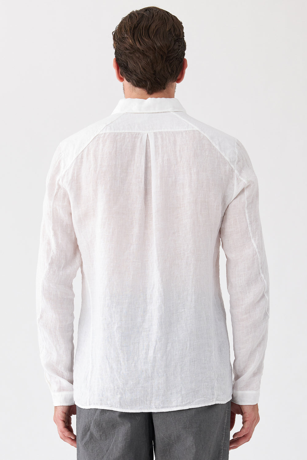 Linen Shirt W/ Patch Pocket White