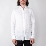 State Soft L/S Linen Shirt White