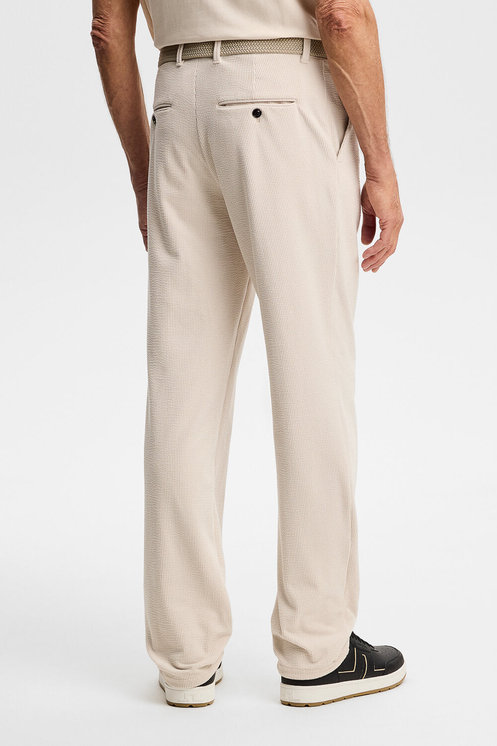 Logan Drape Cord Pants Cream