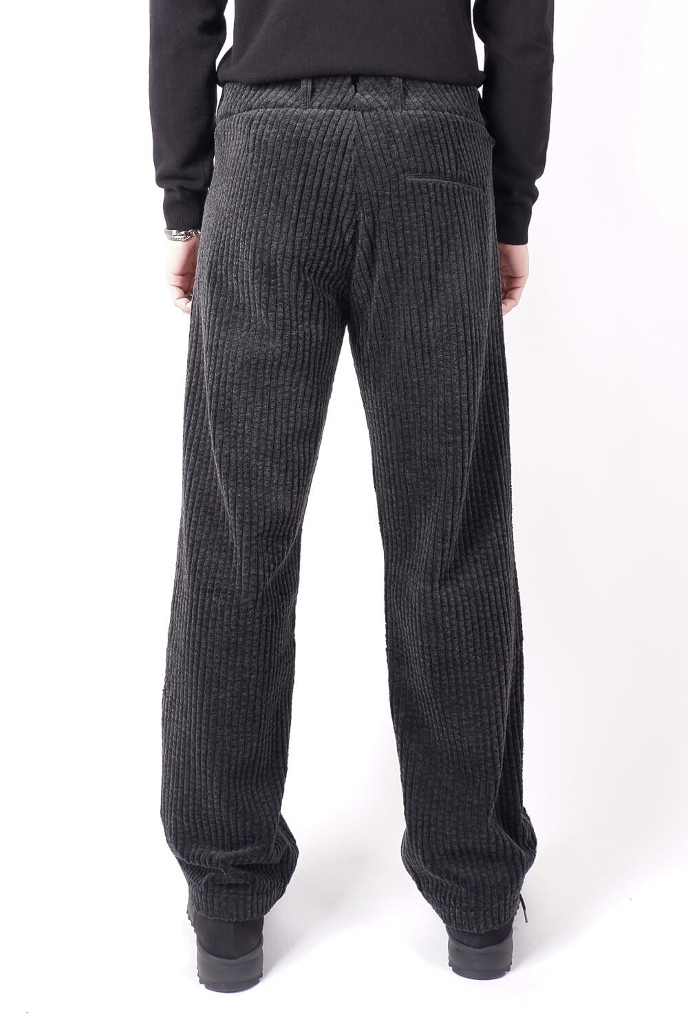 Loose-Fit Corduroy Trouser Charcoal