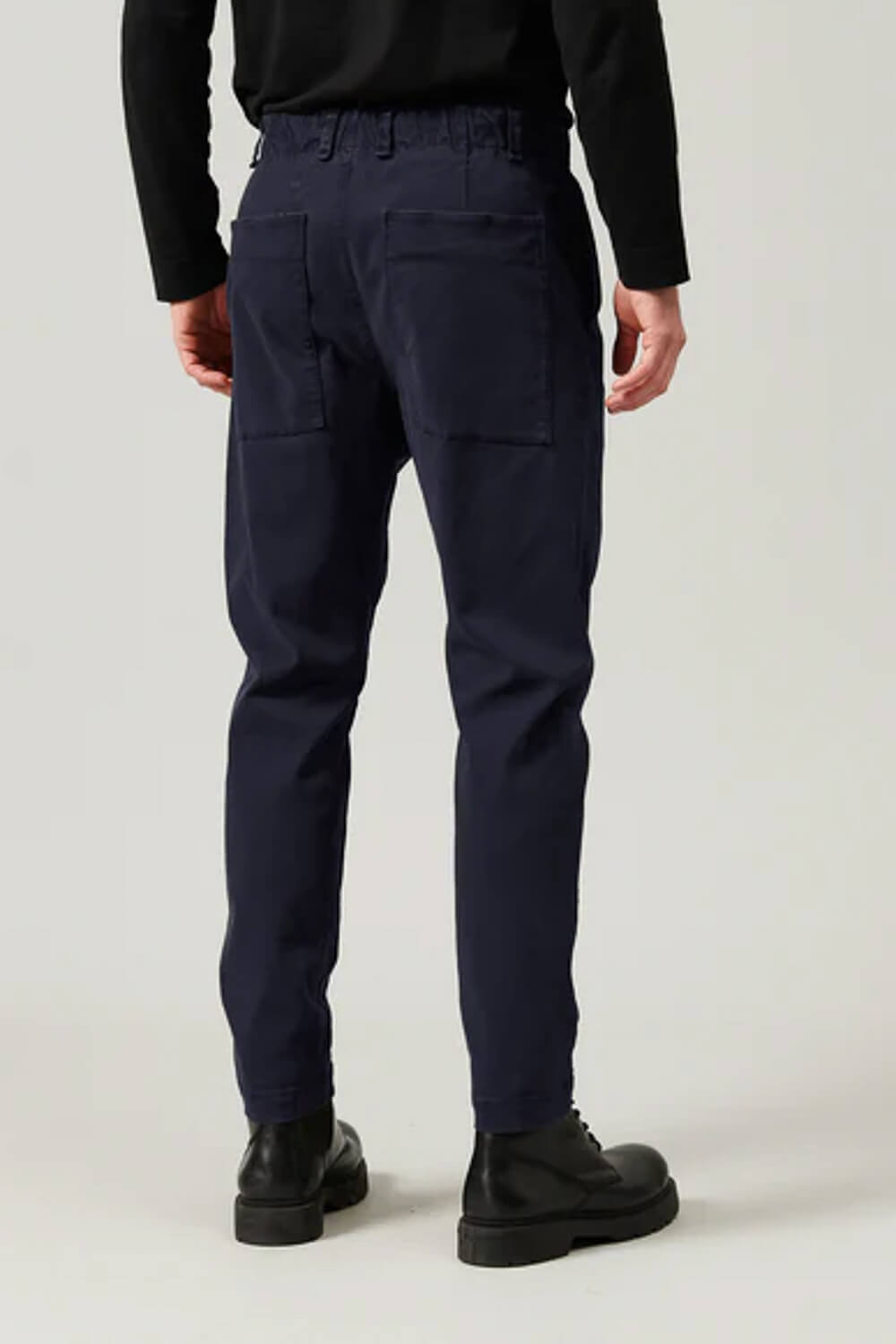 Loose-Fit Drawstring Tencel/Modal Stretch Trouser Blue