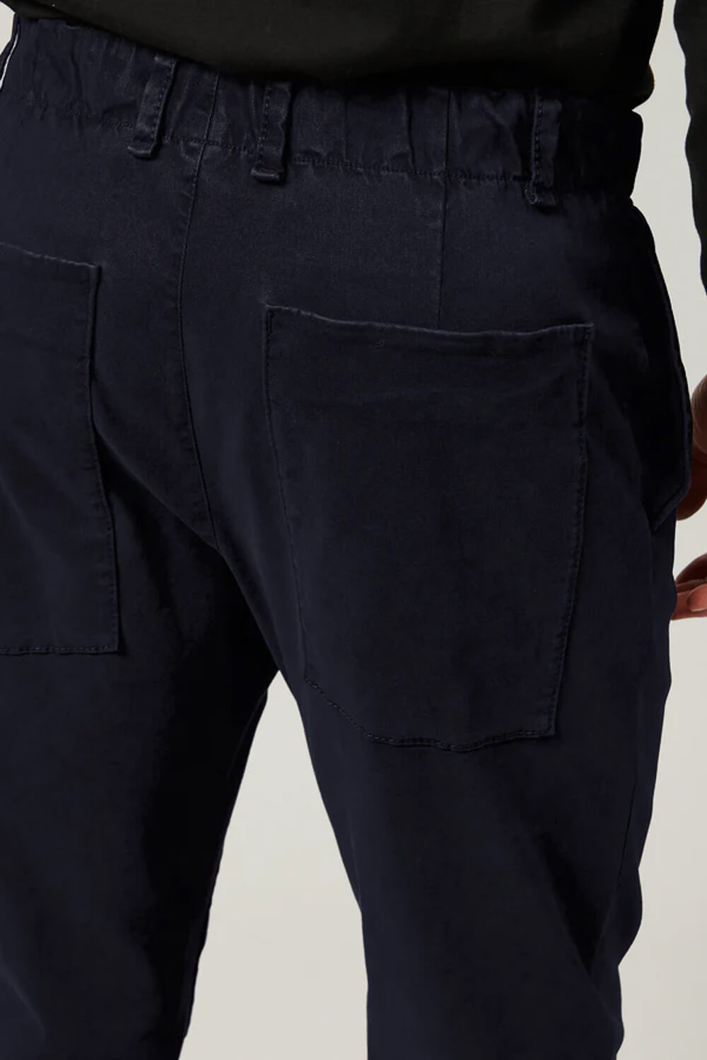 Loose-Fit Drawstring Tencel/Modal Stretch Trouser Blue