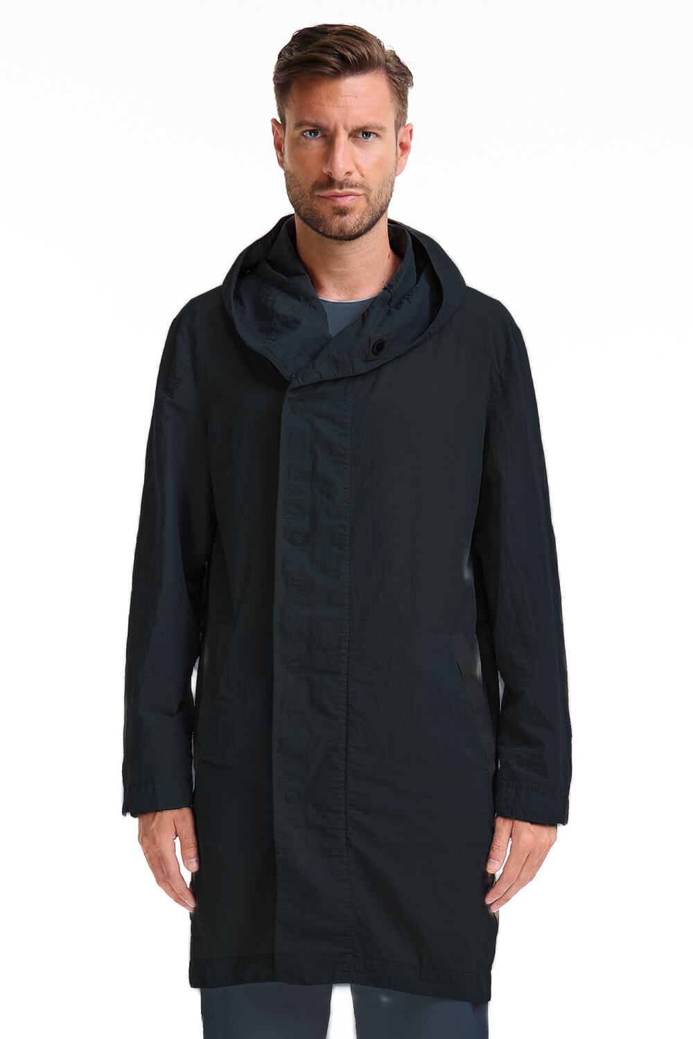 Loose Fit Water-Repellent Parka Black