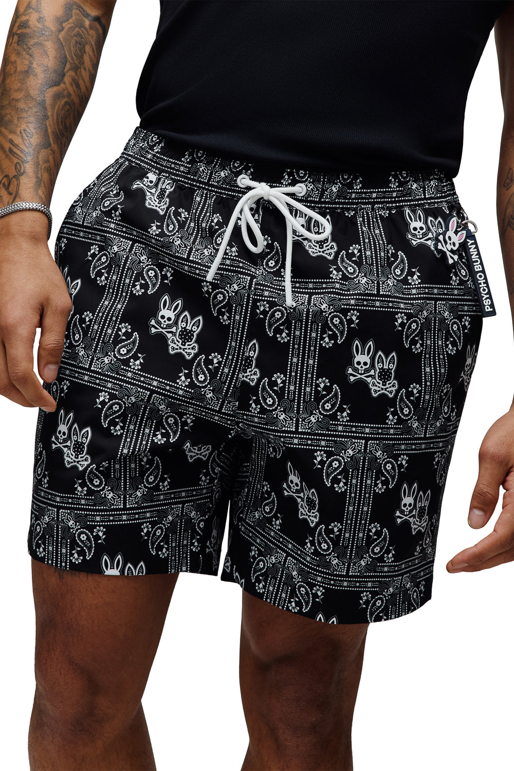 Luke All Over Print Swimshorts Black