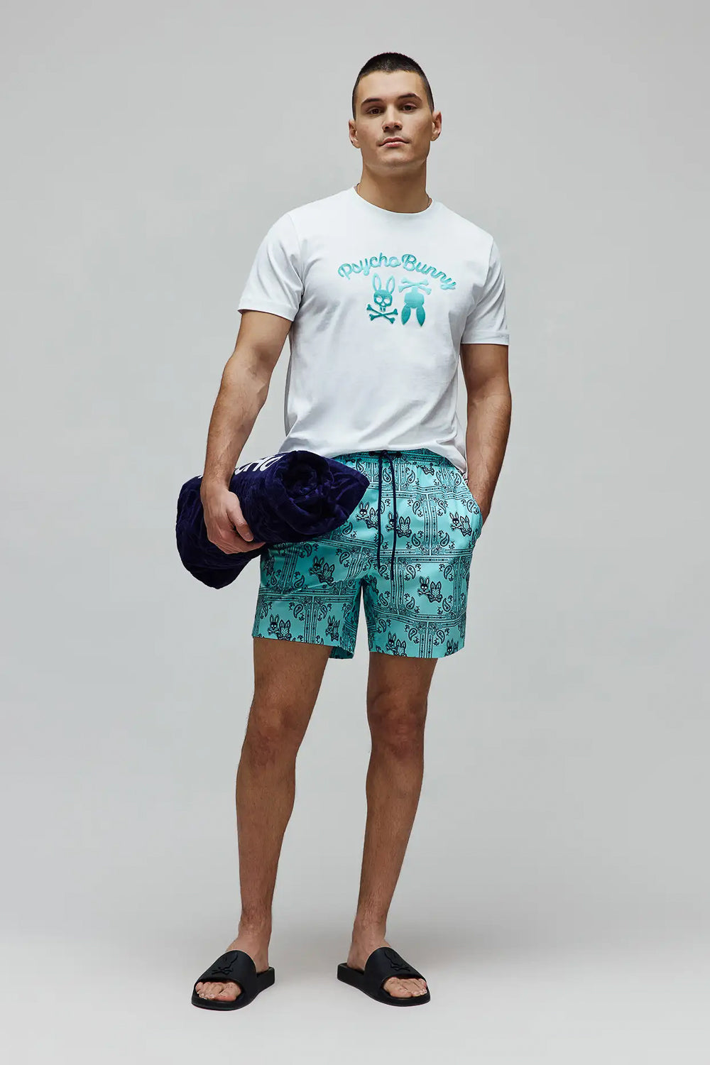 Luke All Over Print Swimshorts Turquoise