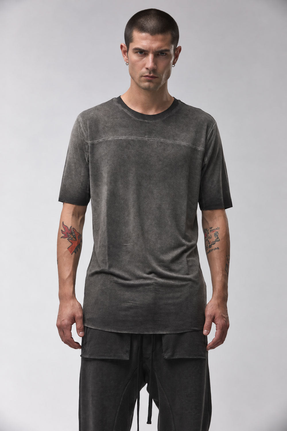 M TS 973 Cotton Round Neck T-Shirt Grey