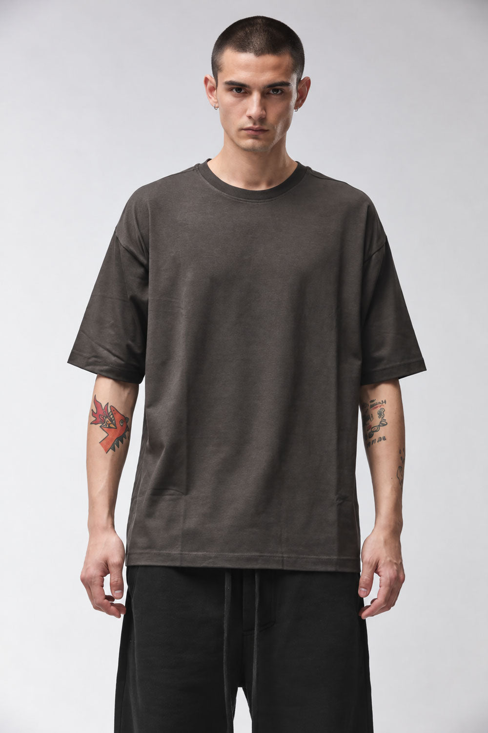 M TS 986 Cotton/Modal Blend Relaxed Fit T-Shirt Brown