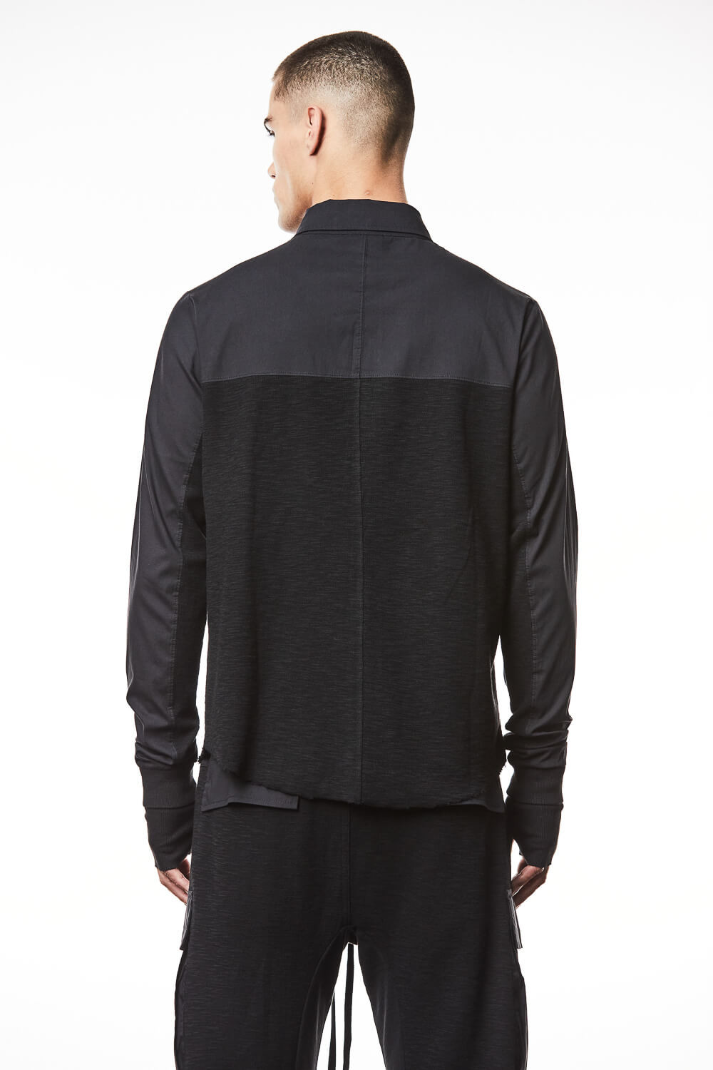 M H 171 Double-Faced Cotton Shirt Black