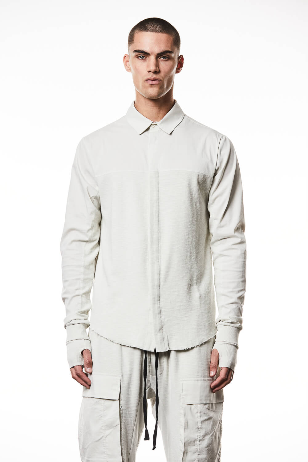 M H 171 Double-Faced Cotton Shirt Off White