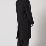 M J 69 Long Wool Coat Black