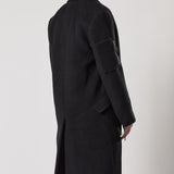 M J 69 Long Wool Coat Black