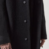 M J 69 Long Wool Coat Black