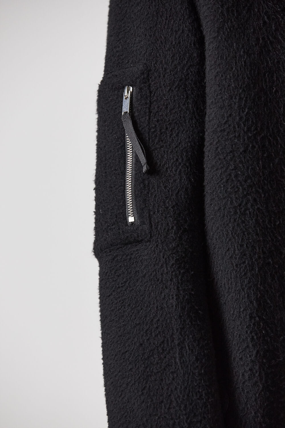 M J 69 Long Wool Coat Black