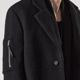 M J 69 Long Wool Coat Black