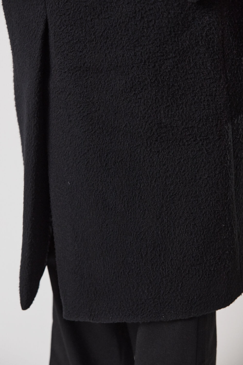 M J 69 Long Wool Coat Black