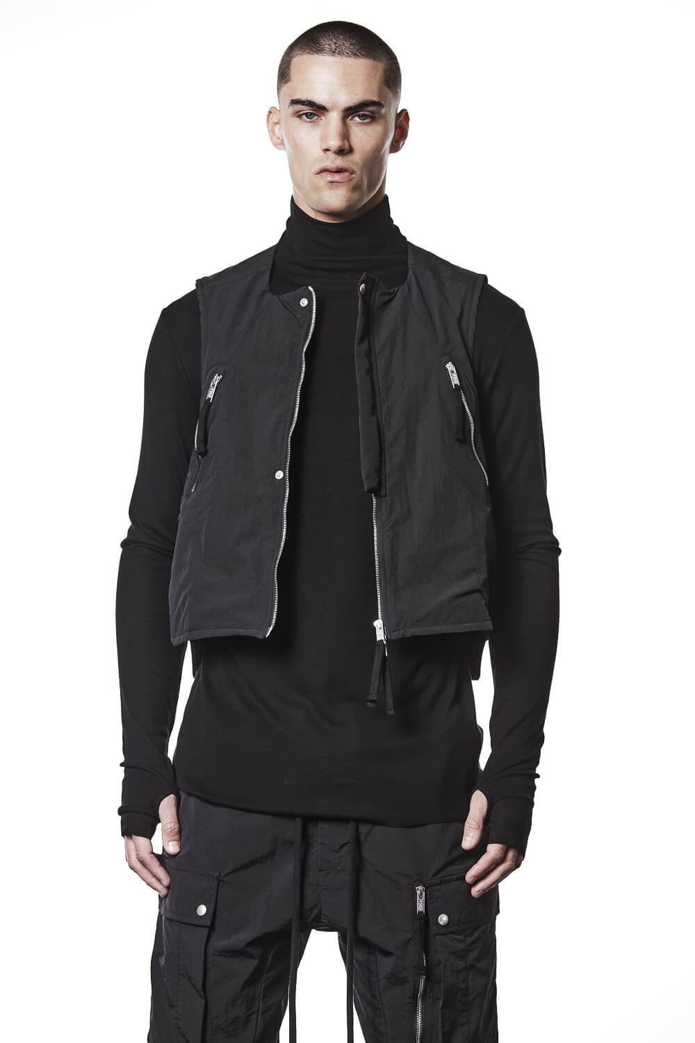 M J 76 Padded Gilet Black